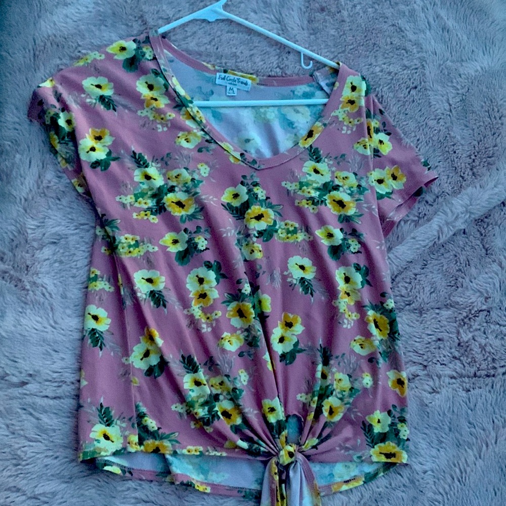 Floral v- neck shirt